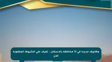 وظائف جديدة في 12 محافظة بالإسكان.. تعرف على الشروط المطلوبة الآن